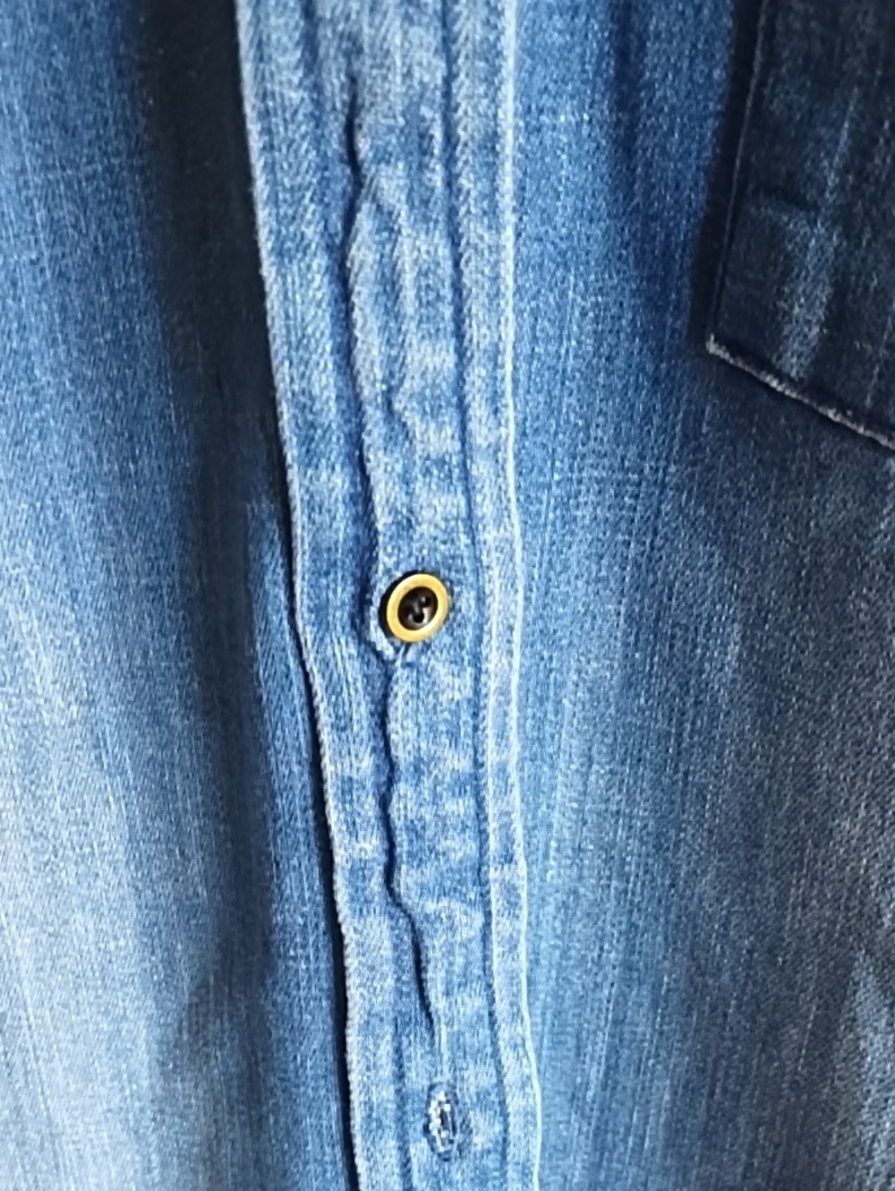 Denim Longline Button-Up Dress - Blue - Picture 2 of 9